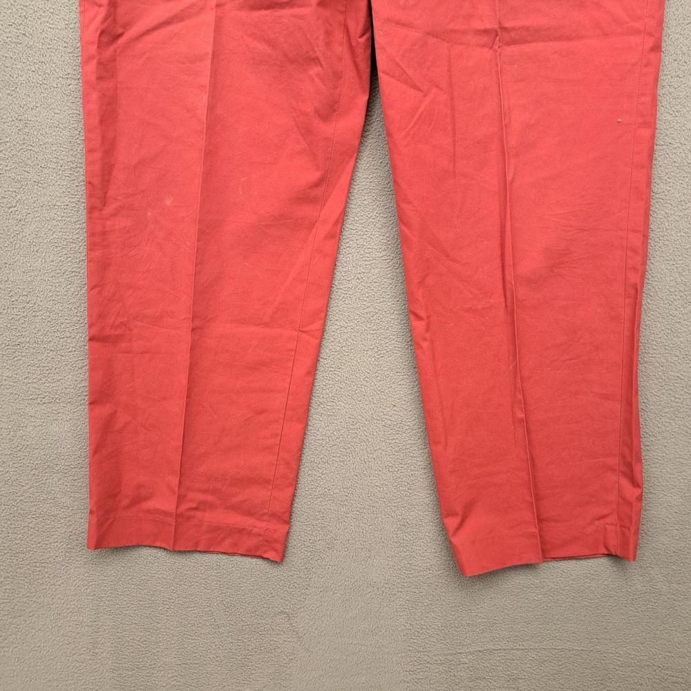 Brooks Brothers 346 Mens Red Cotton Classic Fit Flat Front Chinos Pants 36x30 - Picture 5 of 9